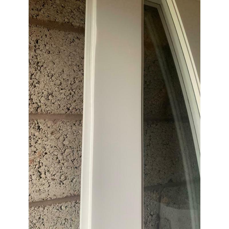 Xl joinery paired Salerno doors. White primed with clear glass