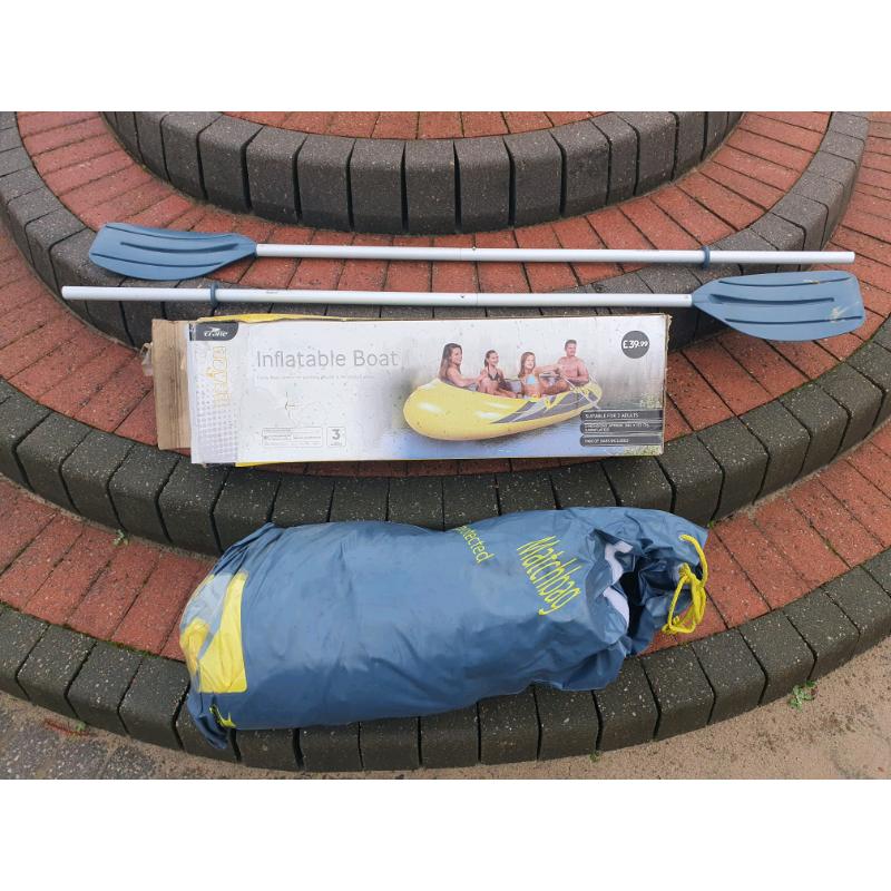 Inflatable boat with Oars
