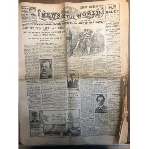 Genuine and Complete News Of The World dated the 31st of July 1910