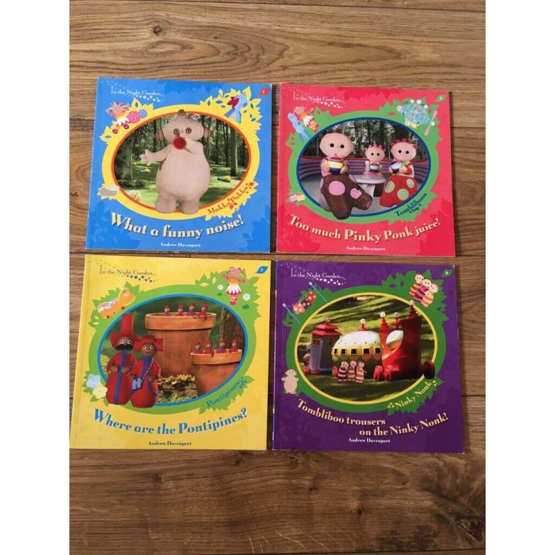 4 x In the night garden books by Andrew Davenport: Very Good Condition