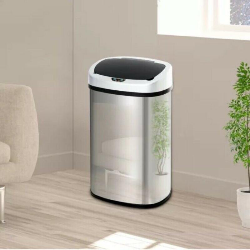 Sensor Dustbin Touchless Trash Can Automatic Garbage Bin Stainless Steel 80L, 60L