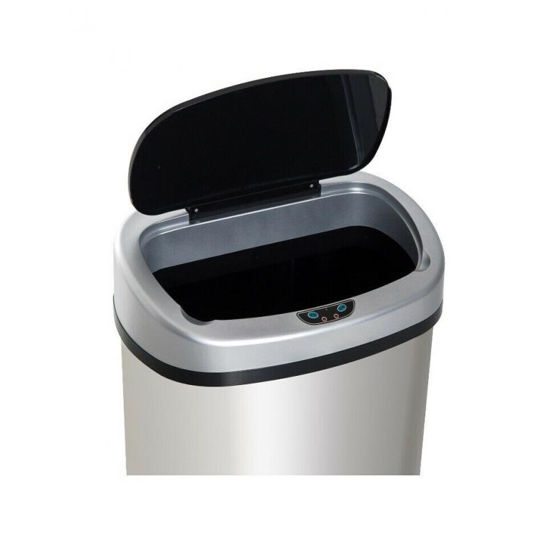 Sensor Dustbin Touchless Trash Can Automatic Garbage Bin Stainless Steel 80L, 60L