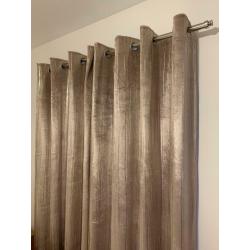 90 x 90 inch gold shimmer curtains