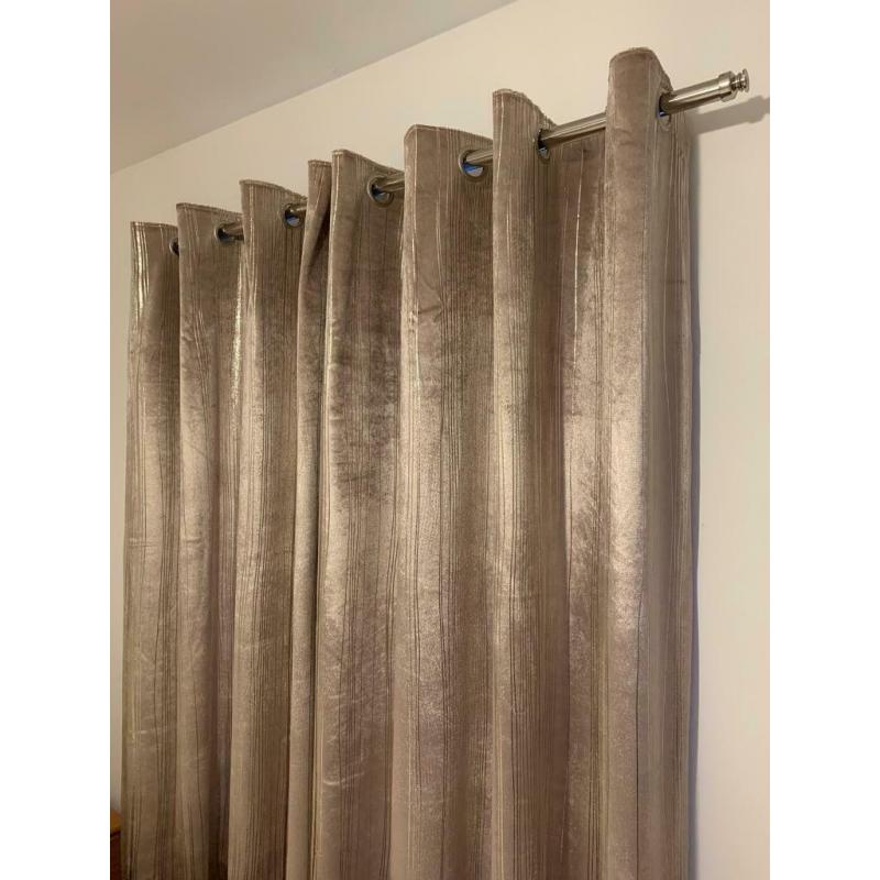 90 x 90 inch gold shimmer curtains