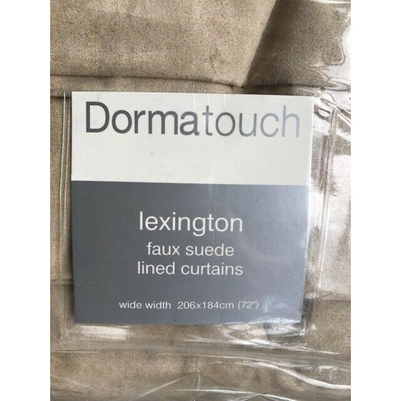 New - Dorma Lexington lined curtains (206 x 184cm). ?80 ONO