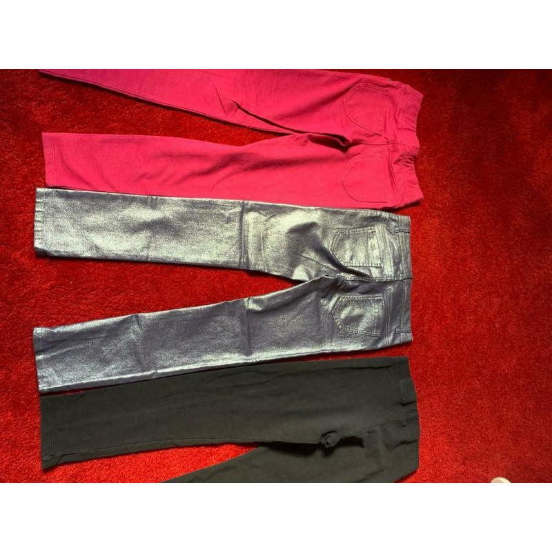 Lot of 3 trousers-leggings for girls age 8 140-146 cm