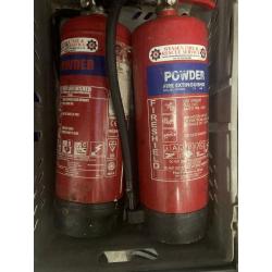 X 2 6kg powder extinguishers