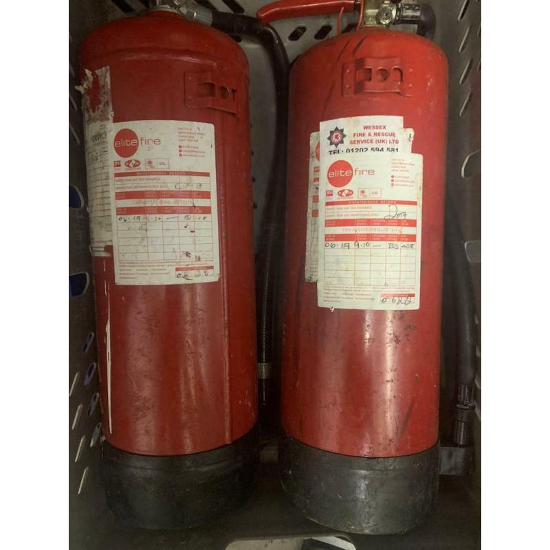 X 2 6kg powder extinguishers
