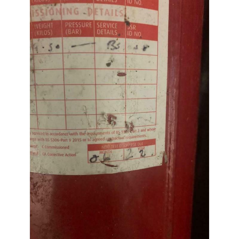 X 2 6kg powder extinguishers