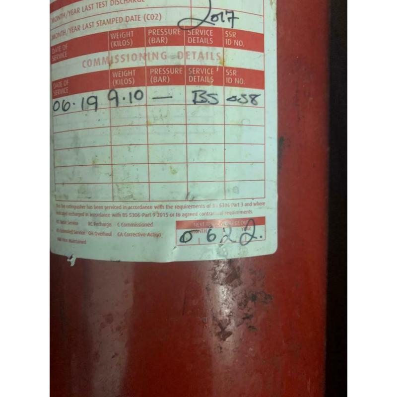 X 2 6kg powder extinguishers