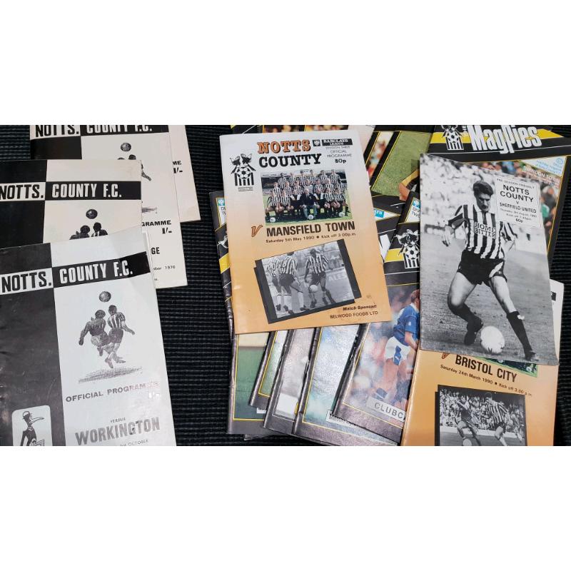 Notts County football programmes and Wembley ticket