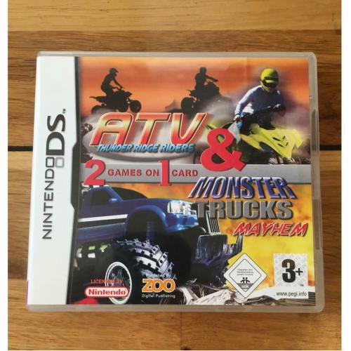 NINTENDO DS 2 in 1 games ATV & MONSTER TRUCKS MAYHEM