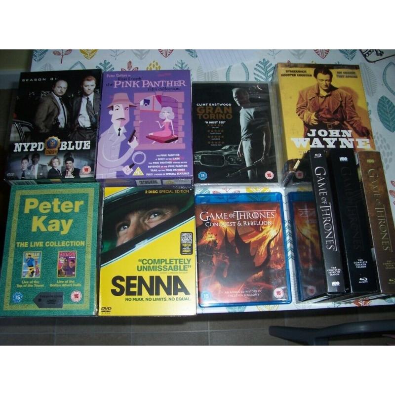 DVD player plus remotes plus numerous 19 most unopened DVD's only ?10 the lot BARGAIN.