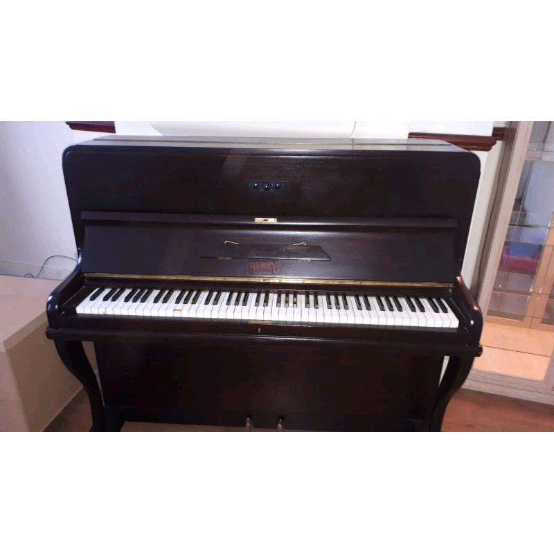 Berry London mahogany upright piano