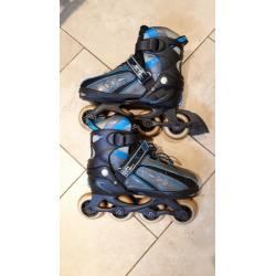 Inline skates - adjustable size 12-2 UK - Very Good Condition
