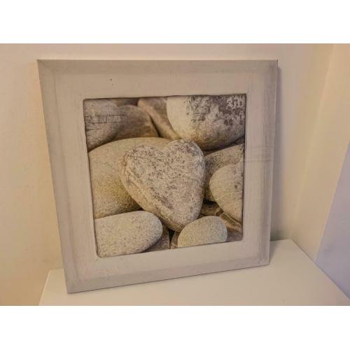 Stone heart canvas print