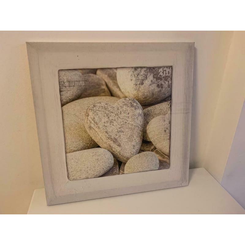 Stone heart canvas print