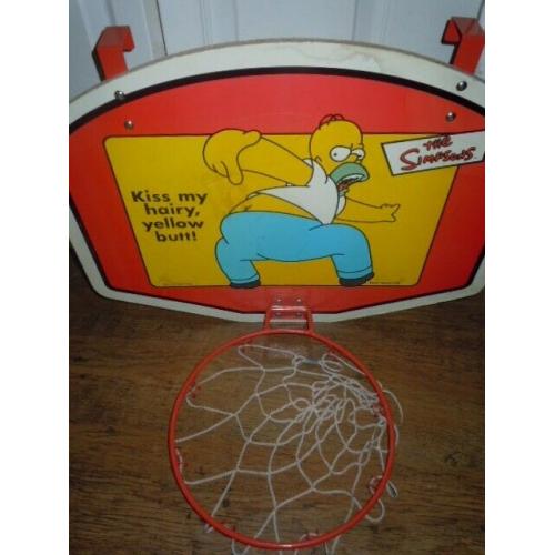 RARE SIMPSONS BASKETBALL HOOP OVER DOOR NIKE BALL