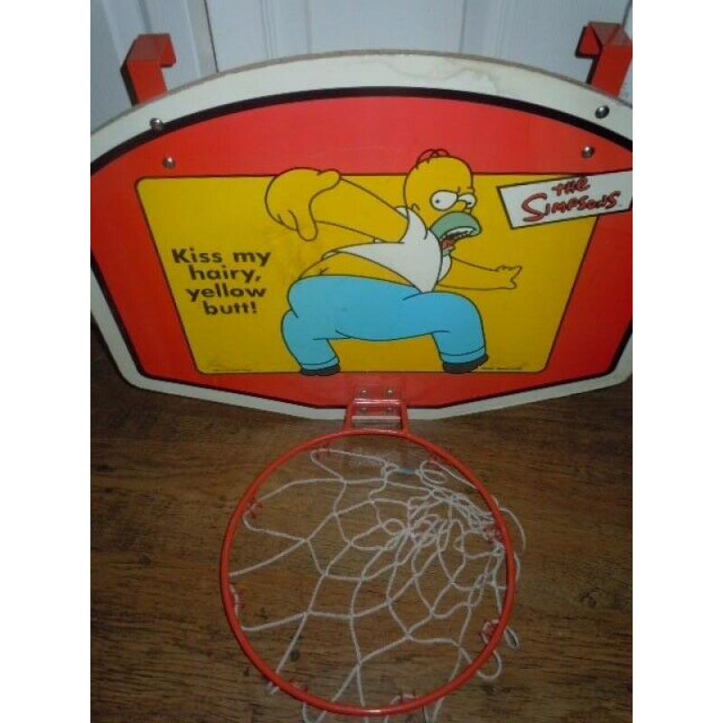 RARE SIMPSONS BASKETBALL HOOP OVER DOOR NIKE BALL