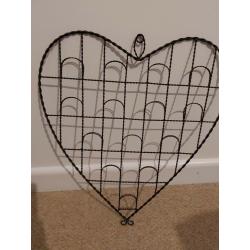 Black heart shaped photo frame