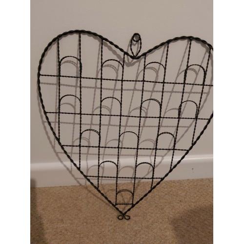 Black heart shaped photo frame