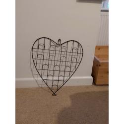 Black heart shaped photo frame