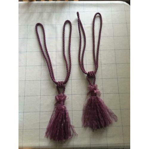 Purple curtain tie backs