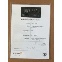 Bull Artwork in Frame by Tony Neal