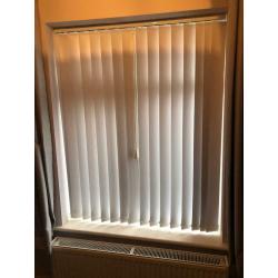 4 vertical white blinds - various sizes