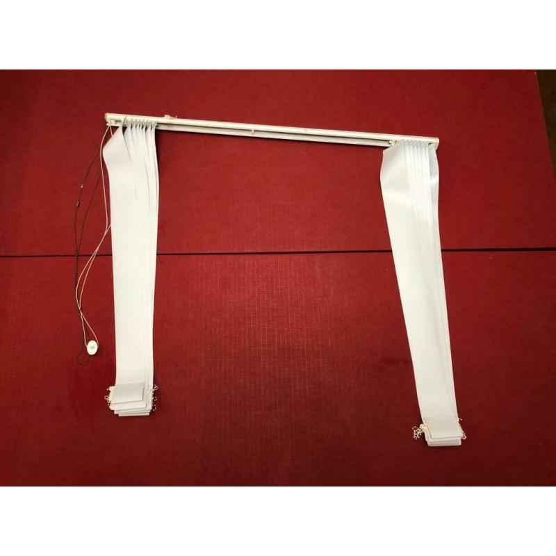 4 vertical white blinds - various sizes