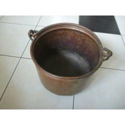 Vintage Solid Heavy Copper cooking cauldron,