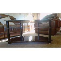TV Stand large Glass and black