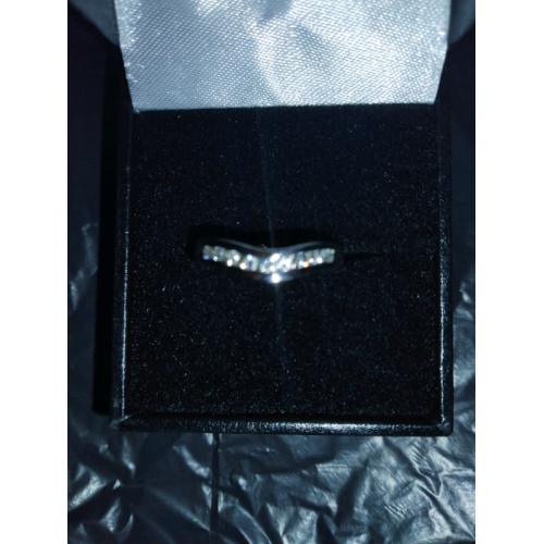 Platinum and diamond wishbone ring reduced price ?800 to ?500