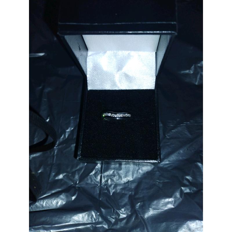 Platinum and diamond wishbone ring reduced price ?800 to ?500