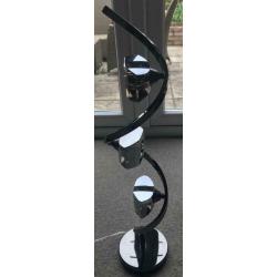 Polished ?Bronze? & Glass Table Lamp