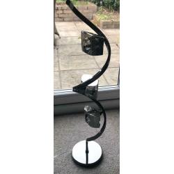 Polished ?Bronze? & Glass Table Lamp