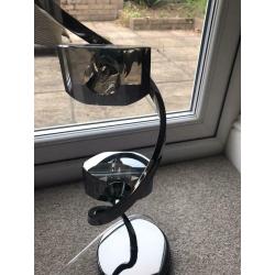 Polished ?Bronze? & Glass Table Lamp