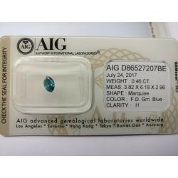Diamond Fancy Deep Greenish Blue Marquise cut
