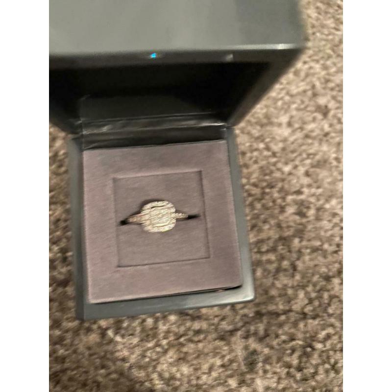 White gold engagement ring