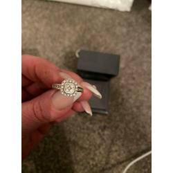 White gold engagement ring