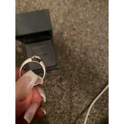 White gold engagement ring