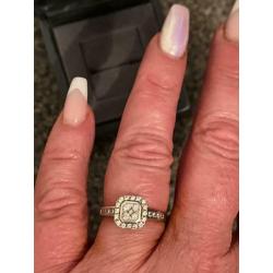 White gold engagement ring