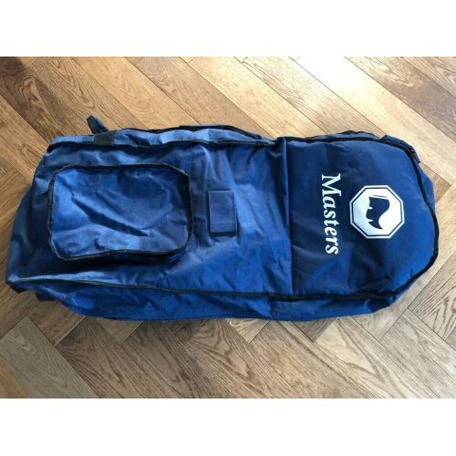 Full size travel Flight Golf Bag in Blue with wheels. VGC