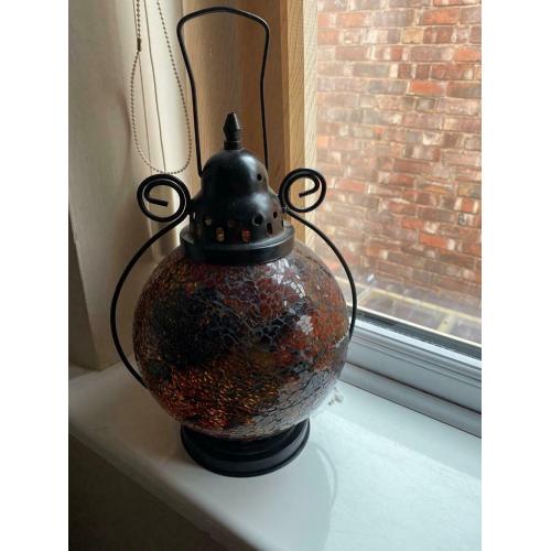 lantern candle bronze mosaic
