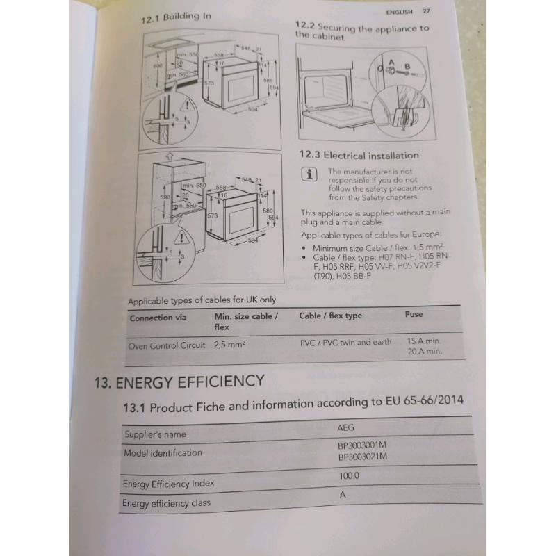 AEG induction hob - for parts or repairs