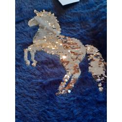 NEW M&S JUMPER CHANGING COLOUR SEQUIN UNICORN AGE 12-13 YEARS