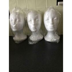 POLYSTYRENE HEADS X 3