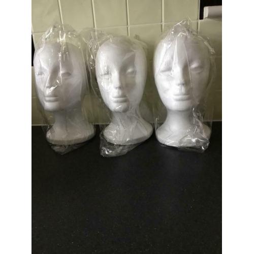 POLYSTYRENE HEADS X 3
