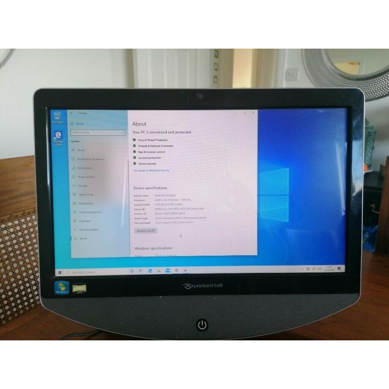 Packard Bell OneTwo S 20 Inch Touchscreen All In One PC ?200