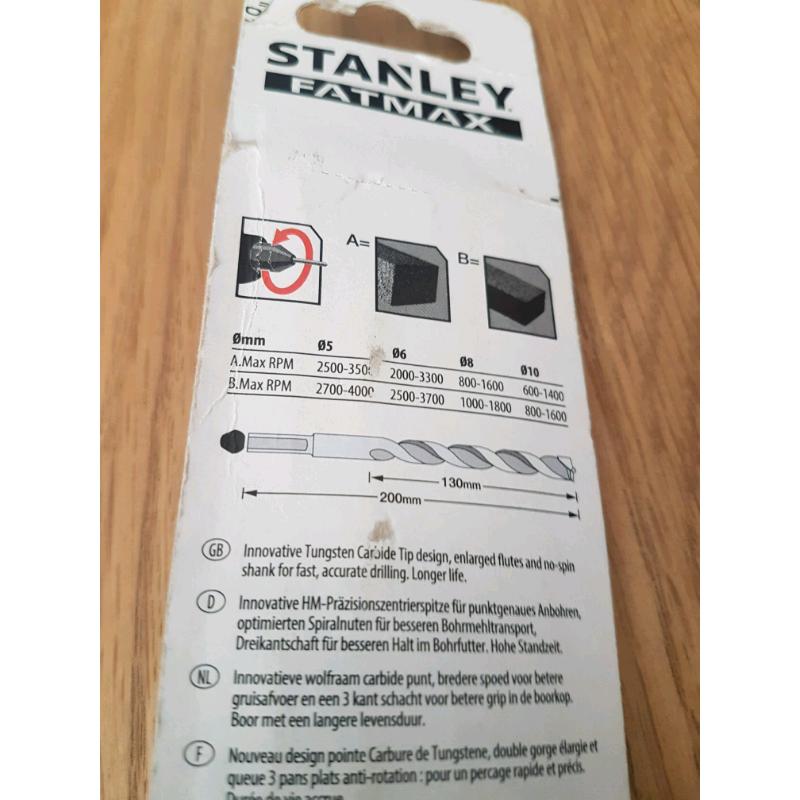 Stanley fatmax masonry drill bit